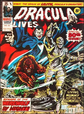 Dracula Lives #50 - Marvel Comics / British - 1975