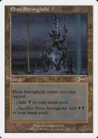 "Ebon Stronghold" - Magic The Gathering Card - Stronghold