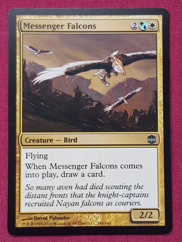 "Messenger Falcons" - Magic The Gathering Card - Alara Reborn