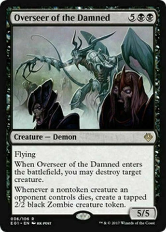 "Overseer Of The Damned" - Magic The Gathering Card - C19