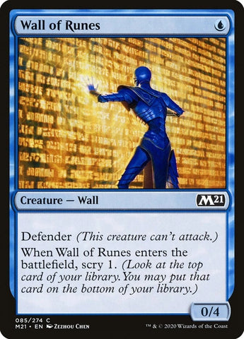 "Wall Of Runes" - Magic The Gathering - M21