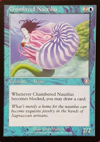 "Chambered Nautilus" - Magic The Gathering Card - Mercadian Masques