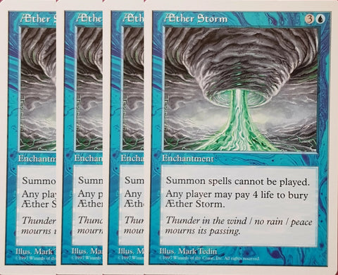 "Aether Storm" x4 - Magic The Gathering Card - Invasion - 4-Card Playset