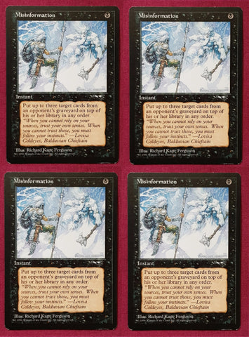 "Misinformation" x4 - Magic The Gathering Card - Alliances - 4-Card Playset