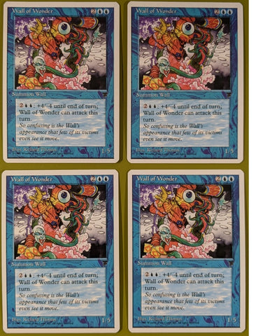 "Wall Of Wonder" x4 - Magic The Gathering - Chronicles - 4-Card Playset