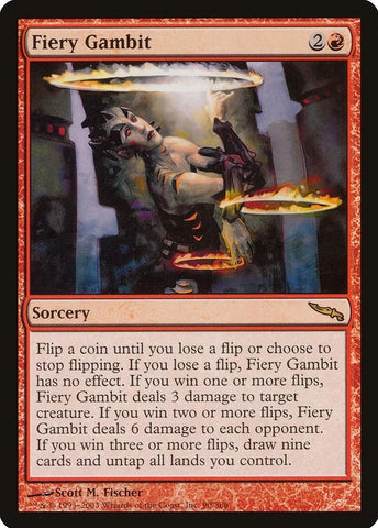 "Fiery Gambit" - Magic The Gathering Card - Mirrodin