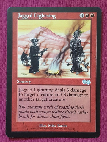 "Jagged Lightning" - Magic The Gathering Card - Urza's Saga