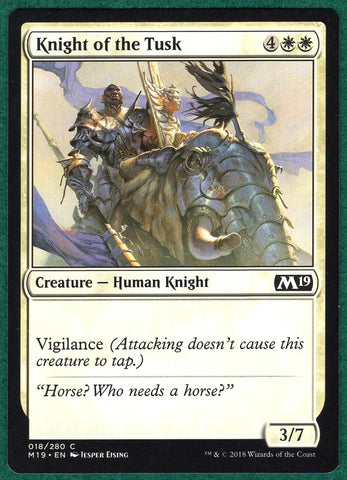 "Knight Of The Tusk" x4 - Magic The Gathering Card - M19 - 4-Card Playset