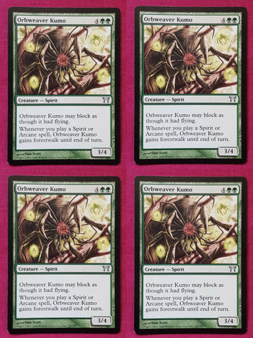 "Orbweaver Kumo" x4 - Magic The Gathering - Champions Of Kamigawa (4-Card Playset)