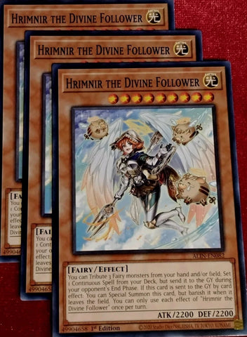 "Hrimnir The Divine Follower" ALIN-EN082 - Yu-Gi-Oh! - 3x Cards - Alliance Insight