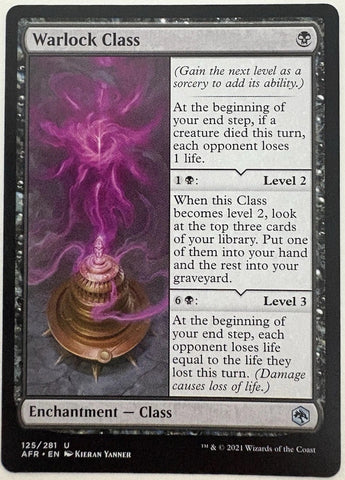 "Warlock Class" - Magic The Gathering Card - AFR