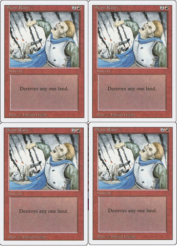 "Stone Rain" x4 - Magic The Gathering Card - Revised - 4-Card Playset