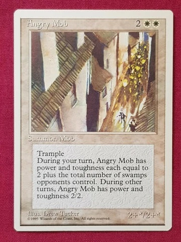 "Angry Mob" x4 - Magic The Gathering - 4th Edition - 4-Card Playset
