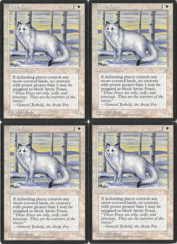 "Arctic Foxes" x4 - Magic The Gathering Card - Ice Age - 4-Card Playset