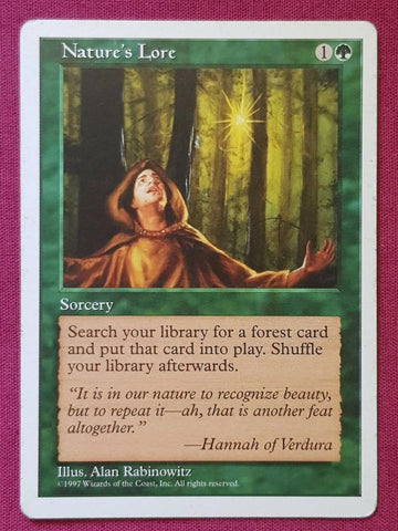 "Nature's Lore" - Magic The Gathering Card - 5th Edition