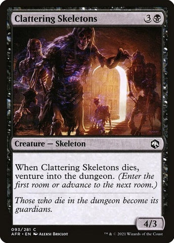 "Clattering Skeletons" x4 - Magic The Gathering - AFR - 4-Card Playset