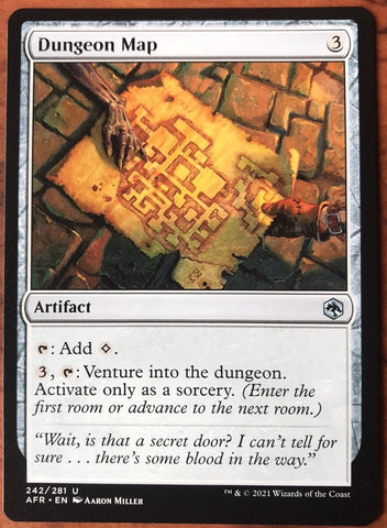 "Dungeon Map" x4 - Magic The Gathering Card - AFR 2021 - 4-Card Playset