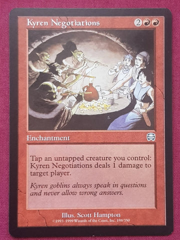 "Kyren Negotiations"- Magic The Gathering Card - Mercadian Masques