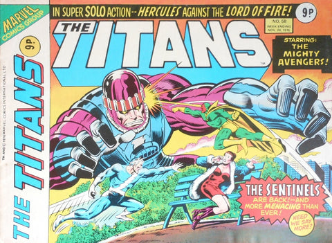 The Titans #58 - Marvel Comics / British - 1976