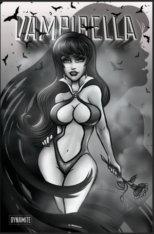 That Star Wars Girl presents Vampirella #1 IGG B&W Variant - Dynamite Comics