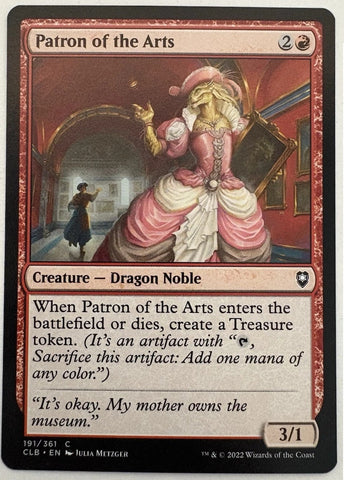 "Patron Of The Arts" x4 - Magic The Gathering Card - CLB - 4-Card Playset