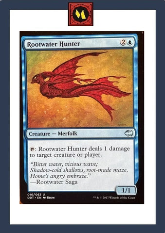 "Rootwater Hunter" - Magic The Gathering Card - DDT