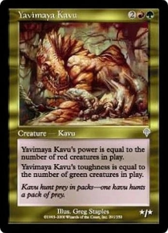 "Yavimaya Kavu" x4 - Magic The Gathering Card - Invasion - 4-Card Playset