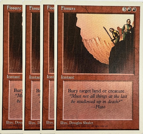 "Fissure" x4 - Magic The Gathering Card - 4th Edition - 4-Card Playset