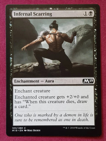"Infernal Scarring" x4 - Magic The Gathering Card - M19 - 4-Card Playset
