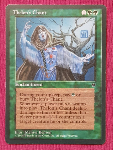 "Thelon's Chant" - Magic The Gathering Card - Fallen Empires