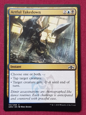 "Artful Takedown" - Magic The Gathering Card - Guilds Of Ravnica