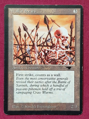 "Wall Of Spears" - Magic The Gathering Card - Antiquities