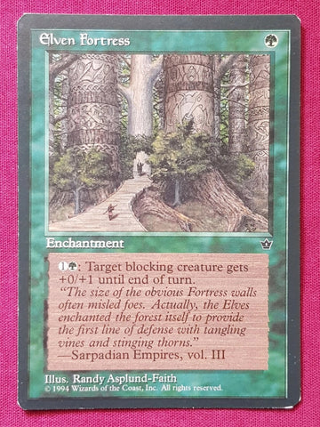 "Elven Fortress" - Magic The Gathering - Fall. Emp. - 4-Card Set - Asplund-Faith Art