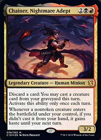 "Chainer, Nightmare Adept" FOIL - Magic The Gathering Card - C19
