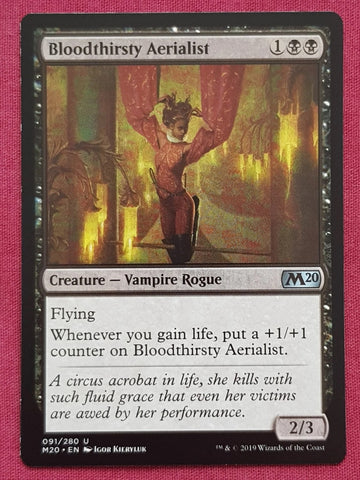 "Bloodthirsty Aerialist" - Magic The Gathering Card - M20