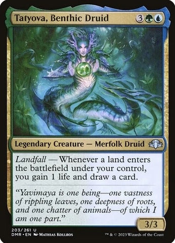 "Tatyova, Benthic Druid" - Magic The Gathering Card - Dominaria