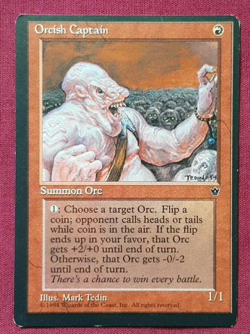 "Orcish Captain" - Magic The Gathering Card - Fallen Empires