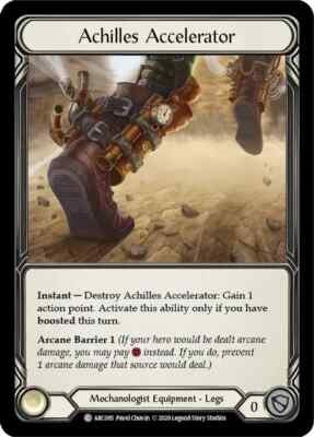 "Achilles Accelerator"  - Flesh & Blood Card - ARC005 2020