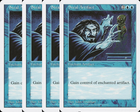 "Steal Artifact" x4 - Magic The Gathering Card - 5th Edition - 4-Card Playset