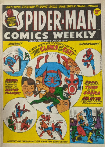 Spider-Man Comics Weekly #24 - Marvel/British Comic - 1973