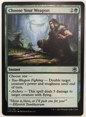 "Choose Your Weapon" - Magic The Gathering Card - AFR