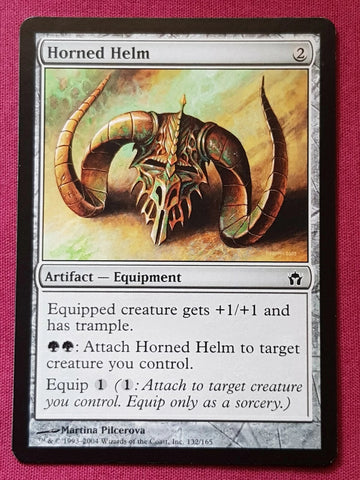 "Horned Helm" - Magic The Gathering Card - Fifth Dawn