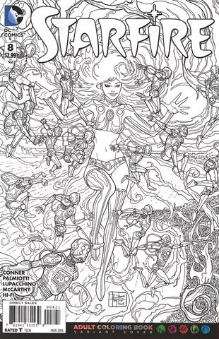 Starfire #8 - DC Comics - 2016 - Adult Colouring Book Variant Cover