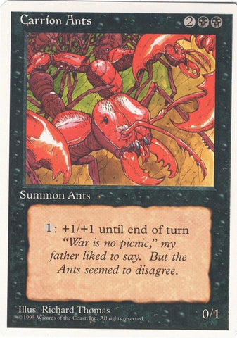 "Carrion Ants" - Magic The Gathering Card - 1995 4th Edition