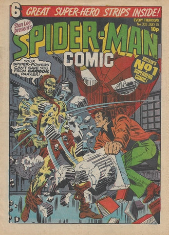 Spider-Man Comic #333 & 334  - Marvel/British Comic - 1979
