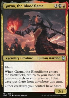 "Garna, The Bloodflame"  - Magic The Gathering Card - Dominaria