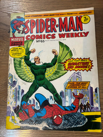 Spider-Man Comics Weekly #65 - Marvel/British Comic - 1974