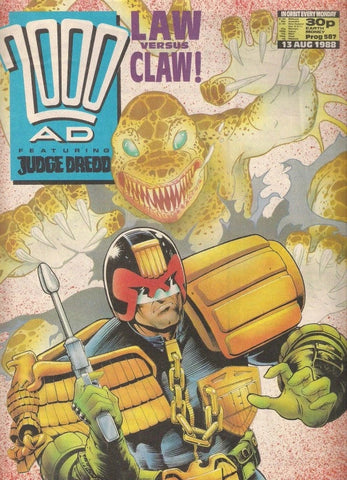 2000AD ft. Judge Dredd #587 - #590 (4x Comics RUN) - 1988