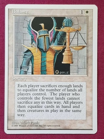 "Balance" - Magic The Gathering Card - 4th Edition