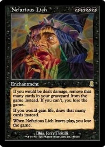 "Nefarious Lich" - Magic The Gathering Card - Odyssey